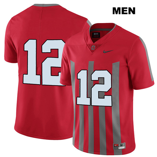 Ohio State Buckeyes Men's Sevyn Banks #12 Red Authentic Nike Elite No Name College NCAA Stitched Football Jersey JZ19J34DR